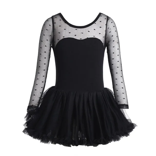 Obsessions #8886 Childs Polka Dots Mesh Ballet Tutu Dress 3-10Y