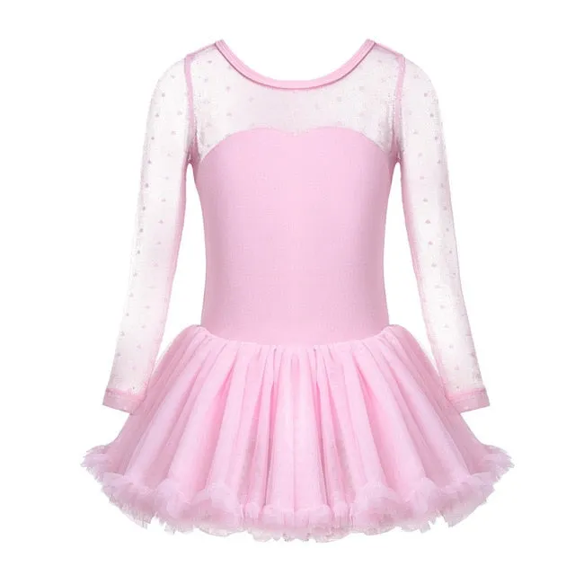 Obsessions #8886 Childs Polka Dots Mesh Ballet Tutu Dress 3-10Y
