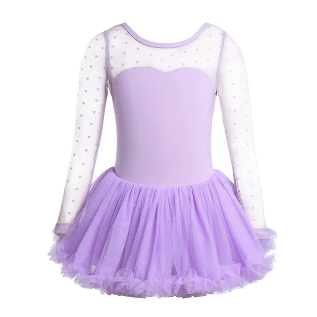Obsessions #8886 Childs Polka Dots Mesh Ballet Tutu Dress 3-10Y