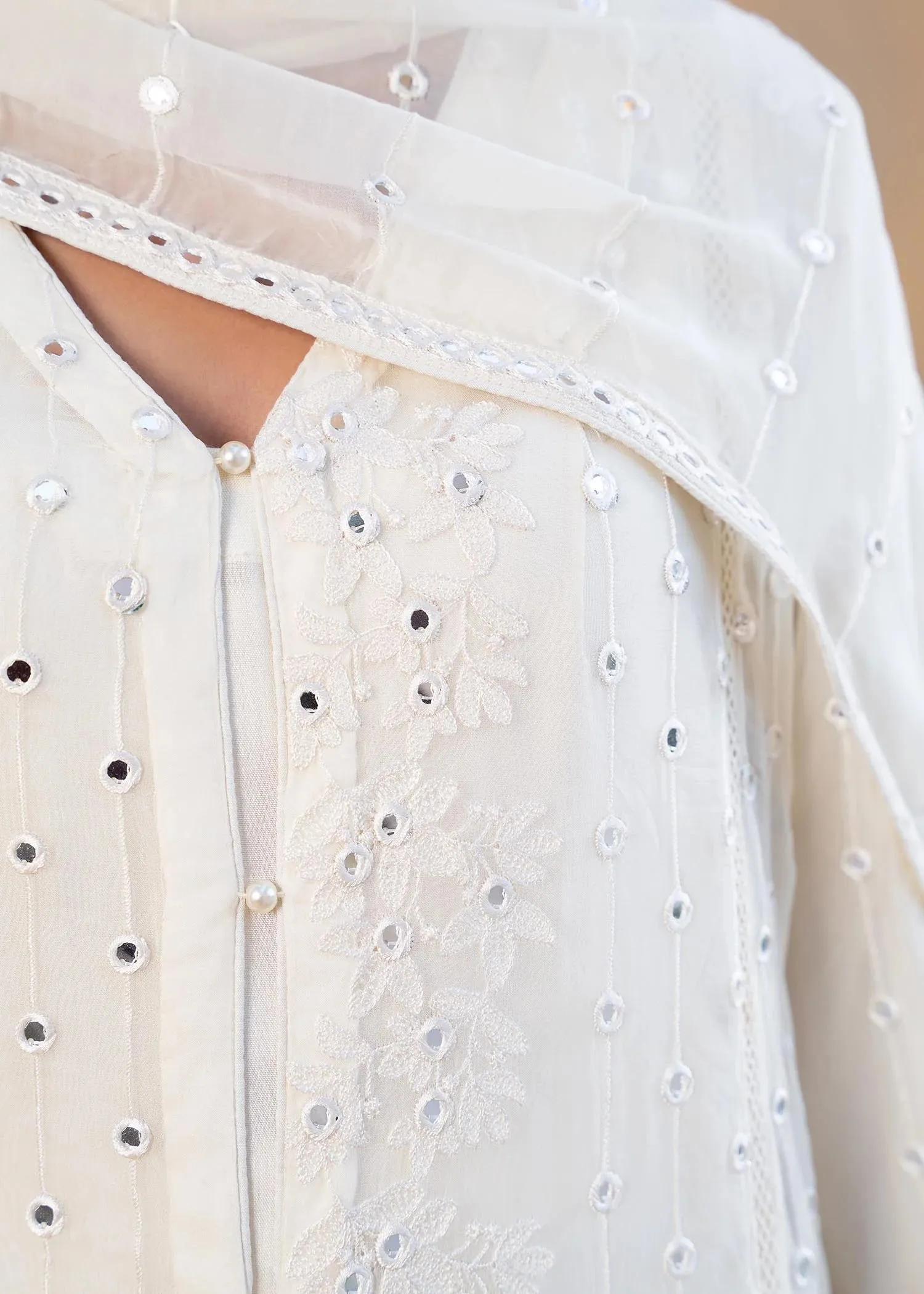 Off white Chiffon
