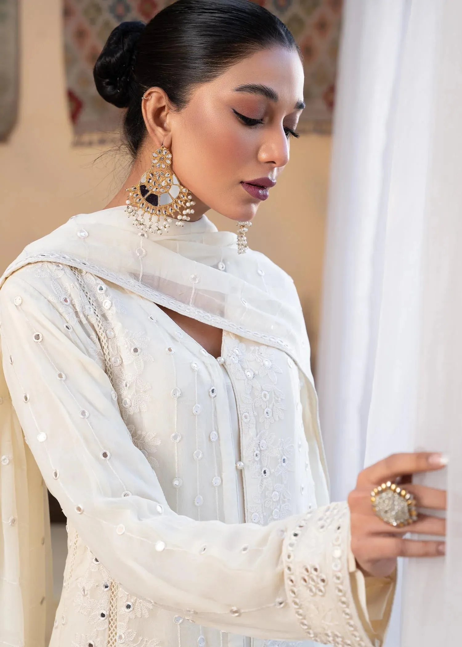 Off white Chiffon