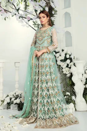 Pakistani Designer Dress in Turquoise Color #J6113