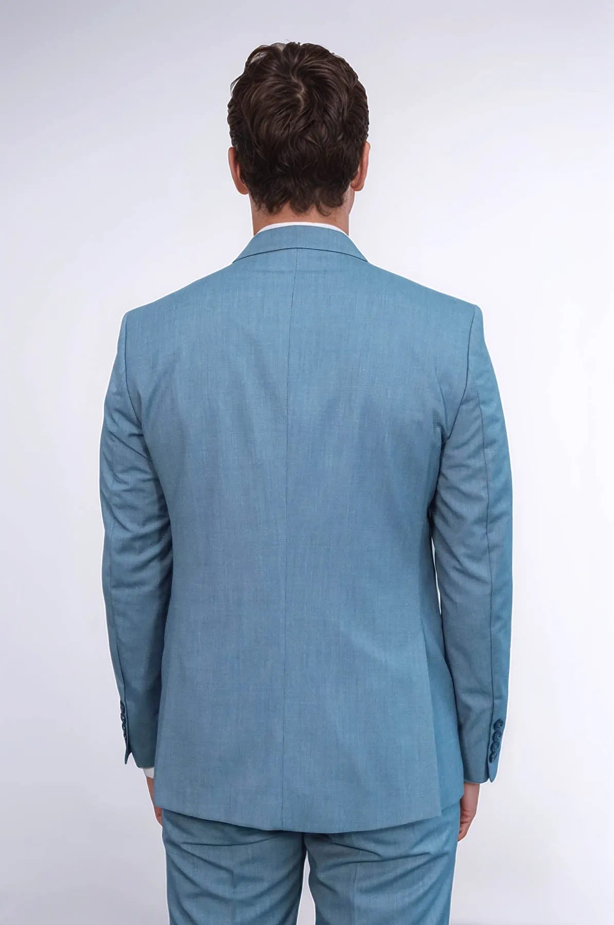 Patterned 2 Piece Slim Fit Oil Green Men Suit - Wessi