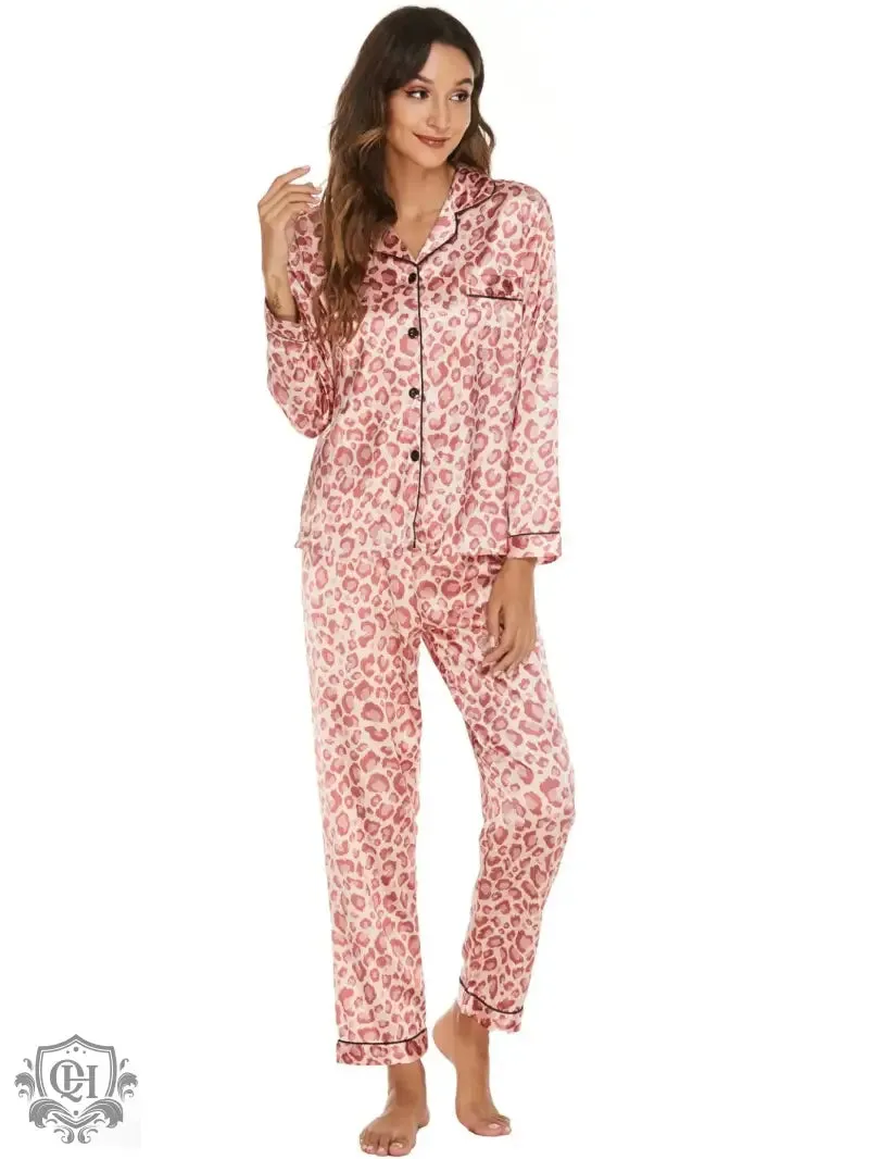 Patterned Long Sleeve Lounge Suit