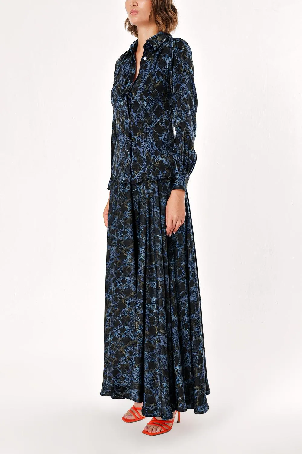 Patterned Pleated suit 12260