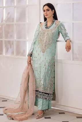 Premium Ice Blue Kameez Trouser Pakistani Wedding Dress