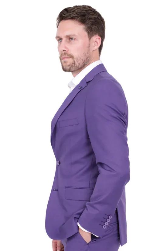 Purple Classic Plain 3 Piece Men's Suit