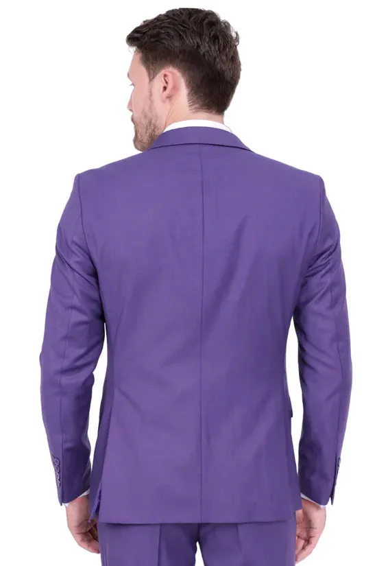 Purple Classic Plain 3 Piece Men's Suit