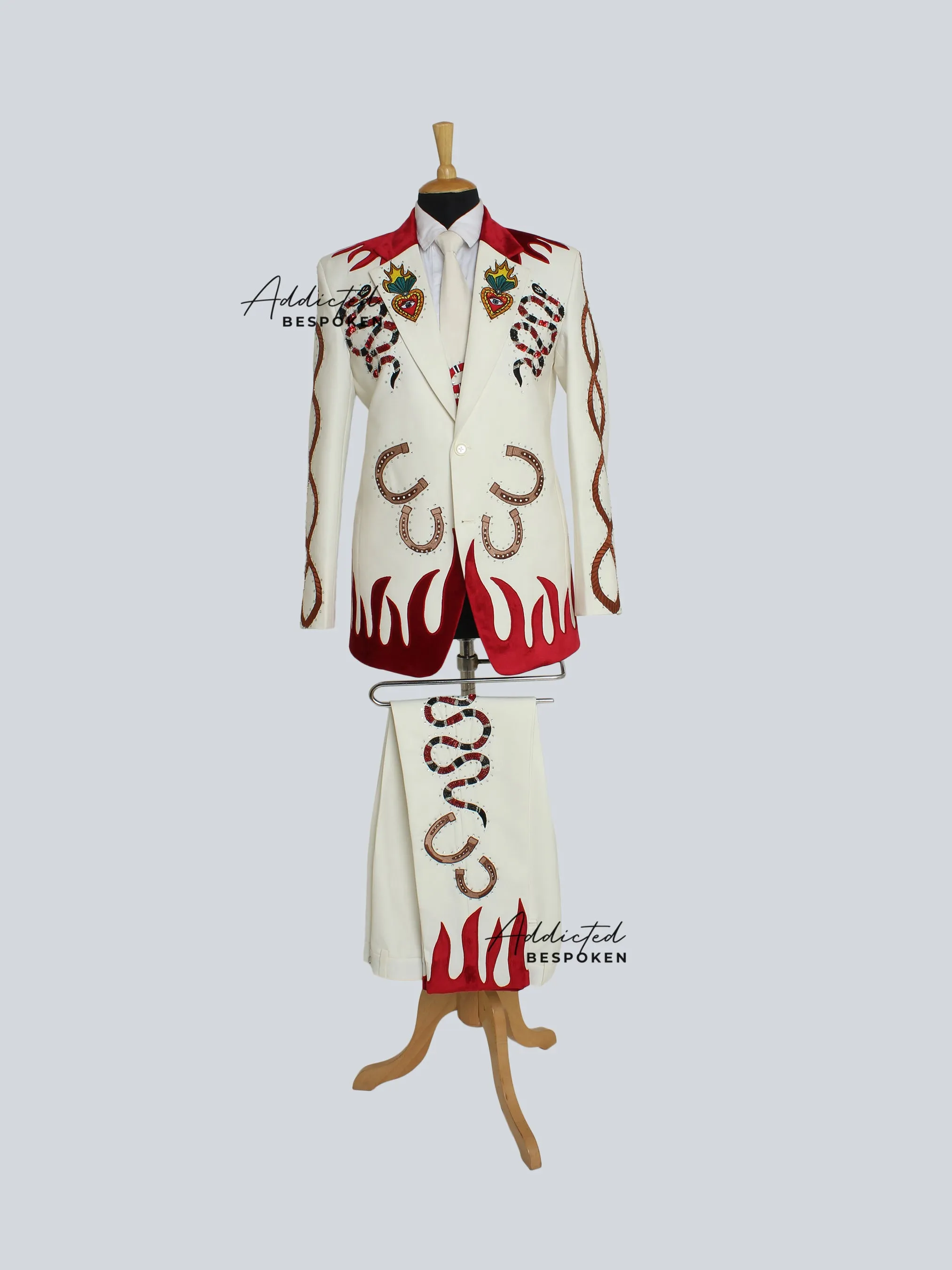 Rustic Blossom Embroidered Suit