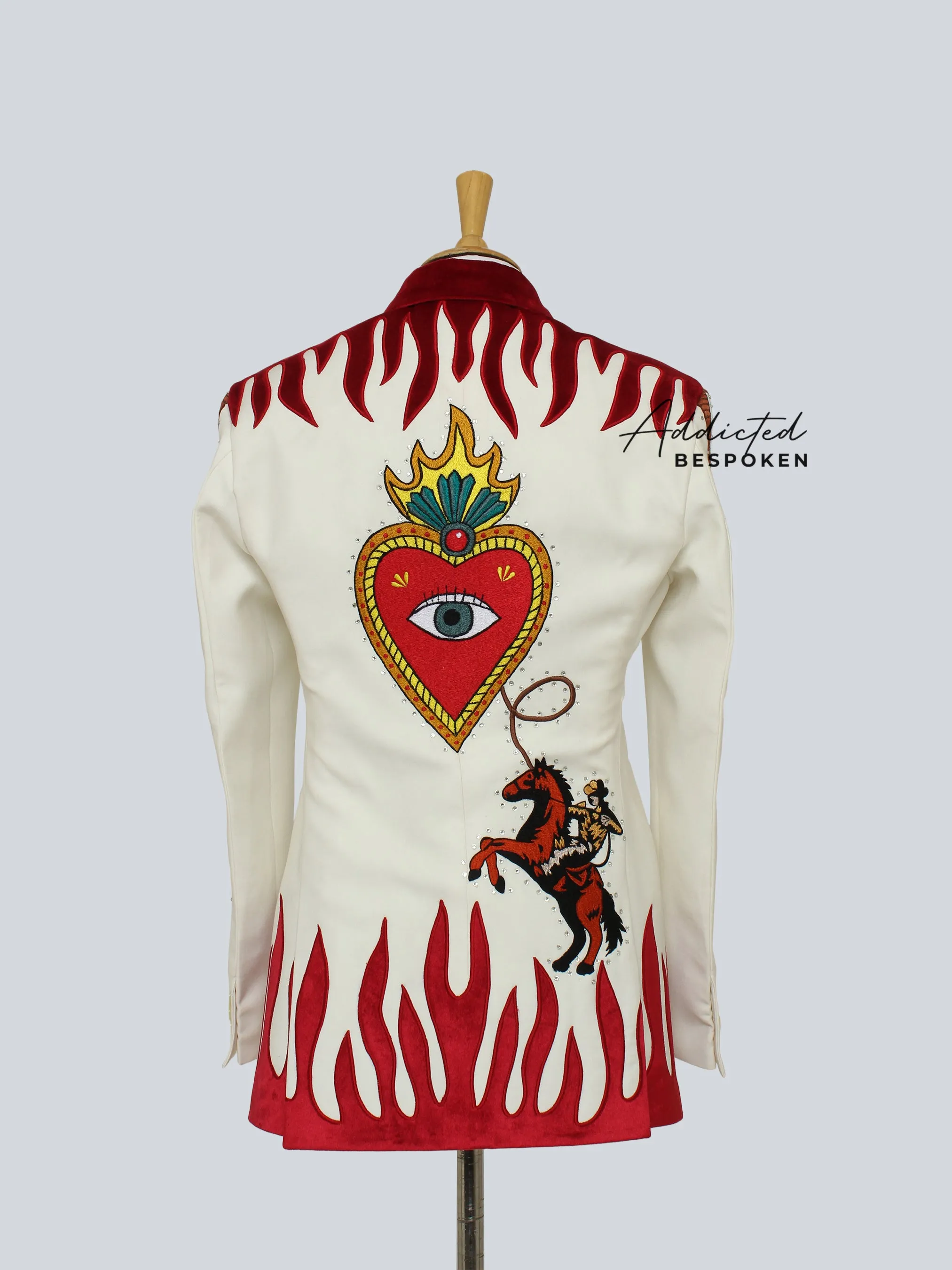 Rustic Blossom Embroidered Suit
