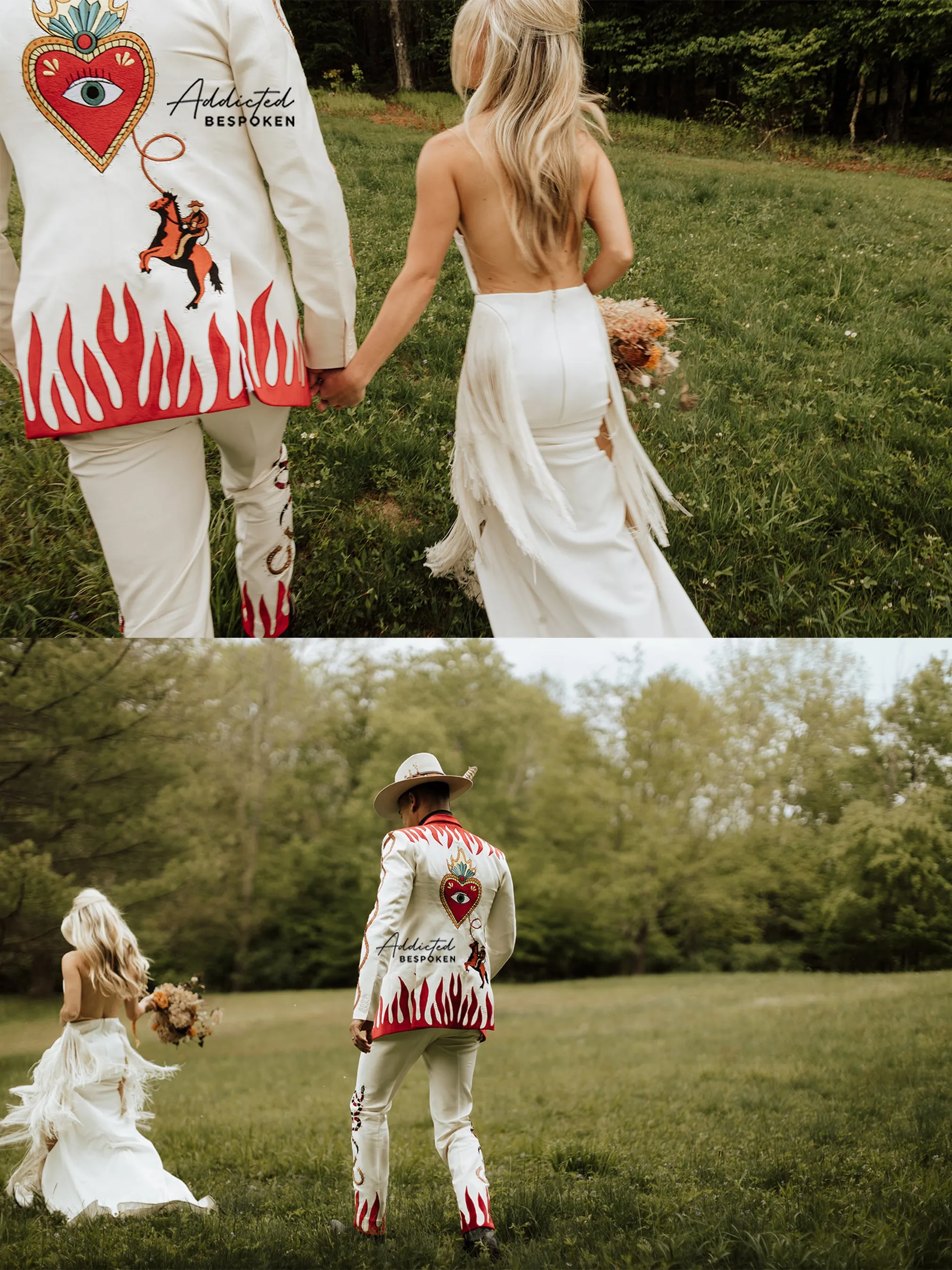Rustic Blossom Embroidered Suit