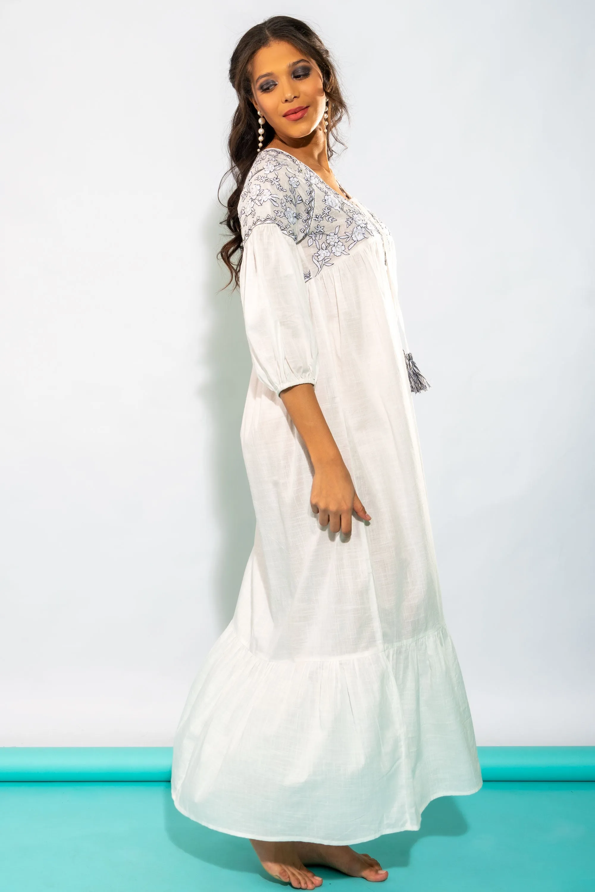 Selene Embroidered Beach Dress