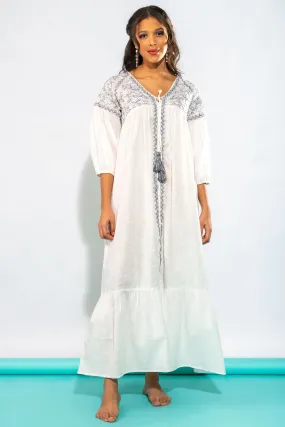 Selene Embroidered Beach Dress