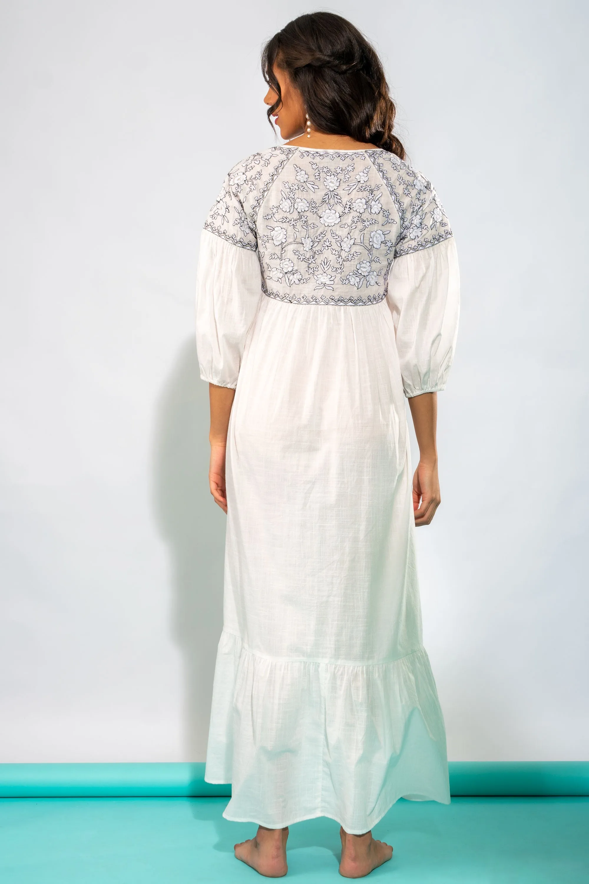 Selene Embroidered Beach Dress