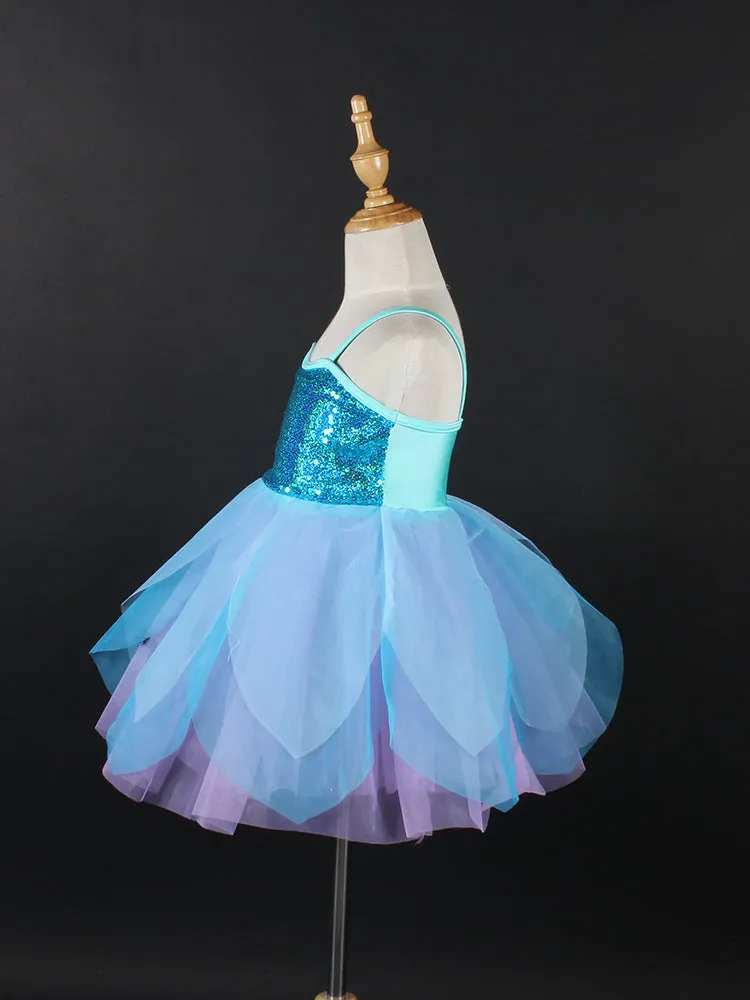 Strap Sequin Dress Ballet Dance Dress Stage Performance Clothing Practice Dress