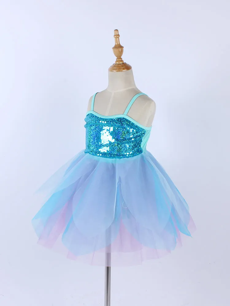 Strap Sequin Dress Ballet Dance Dress Stage Performance Clothing Practice Dress