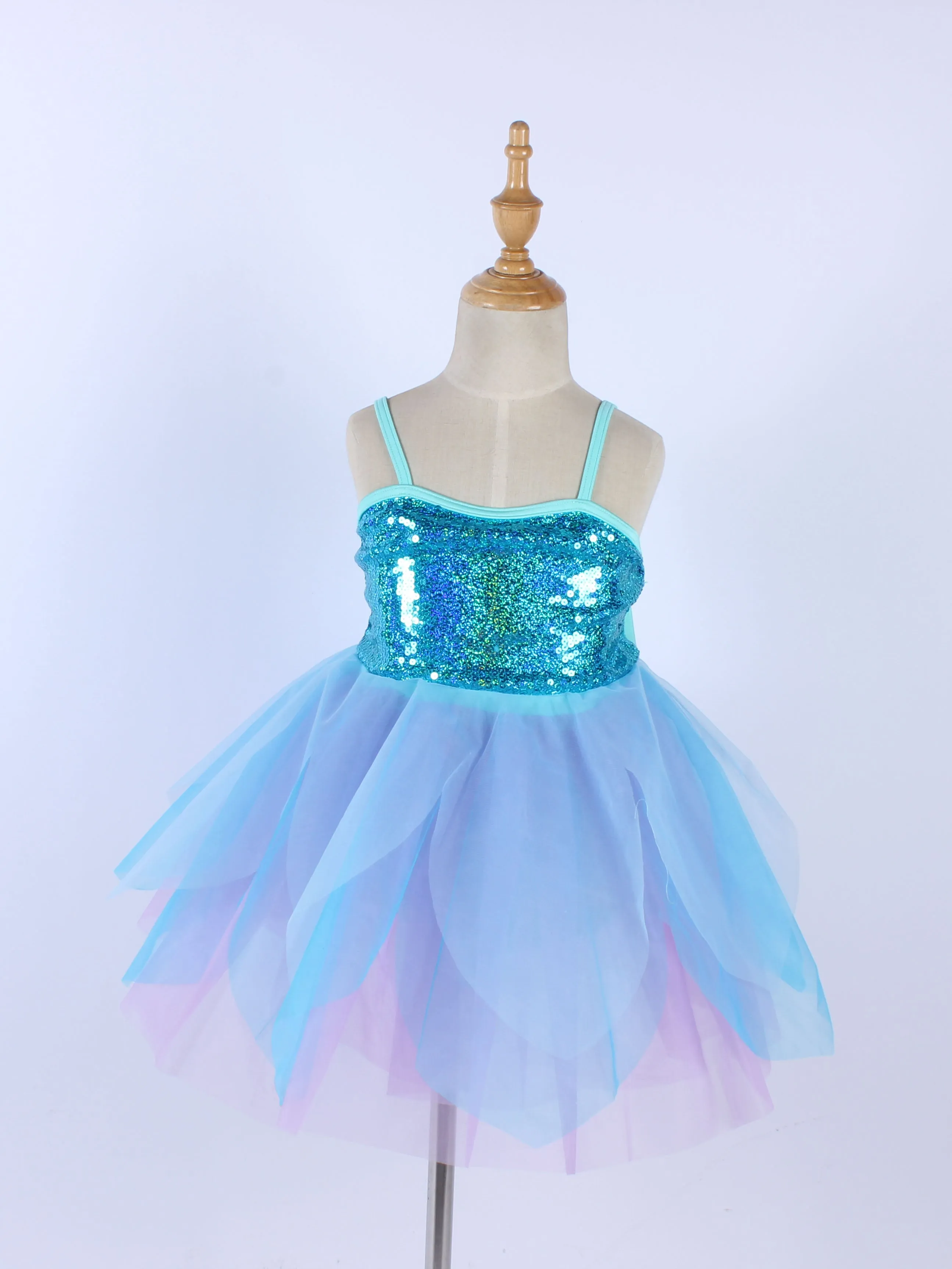 Strap Sequin Dress Ballet Dance Dress Stage Performance Clothing Practice Dress
