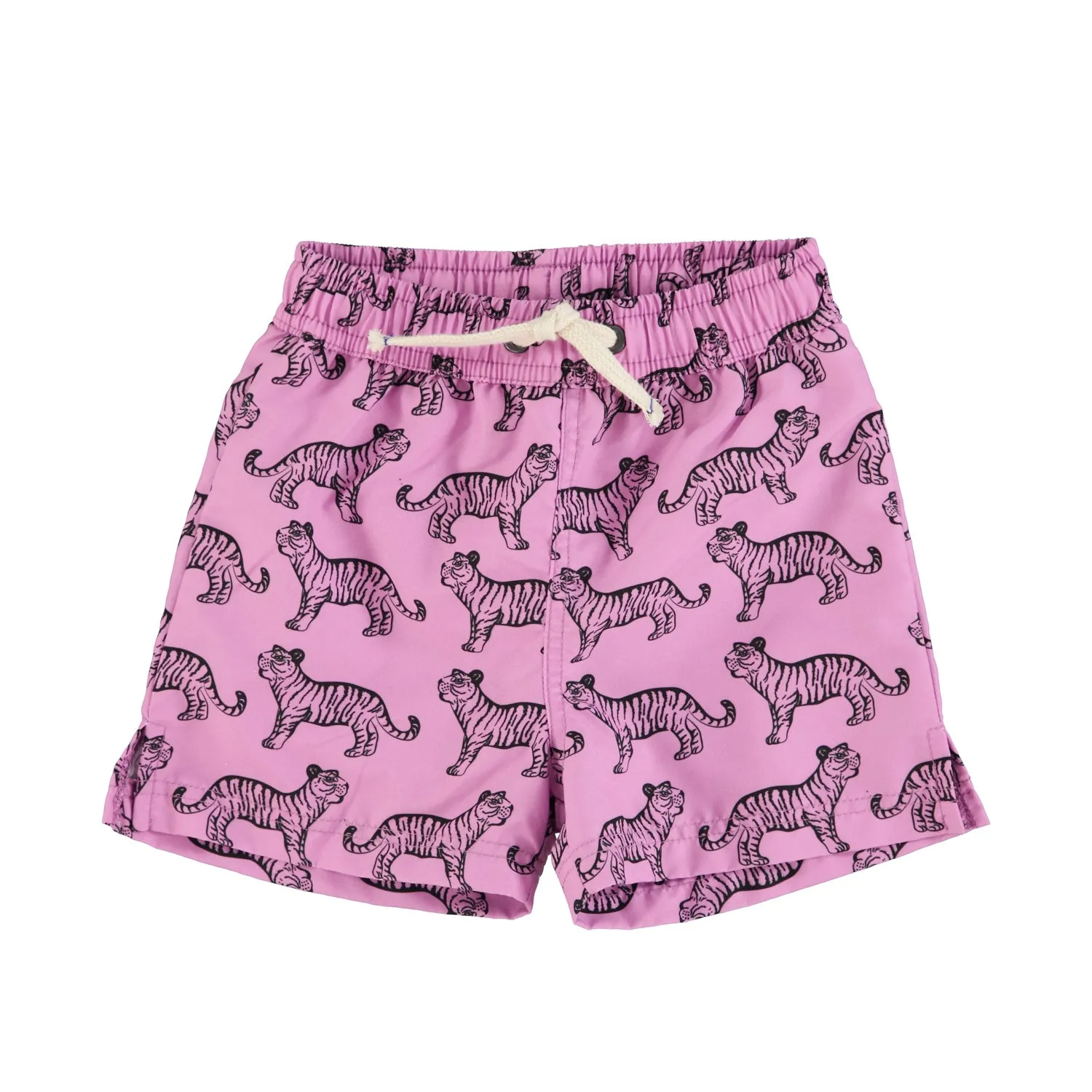 swim shorts | lavender w/ black tigers