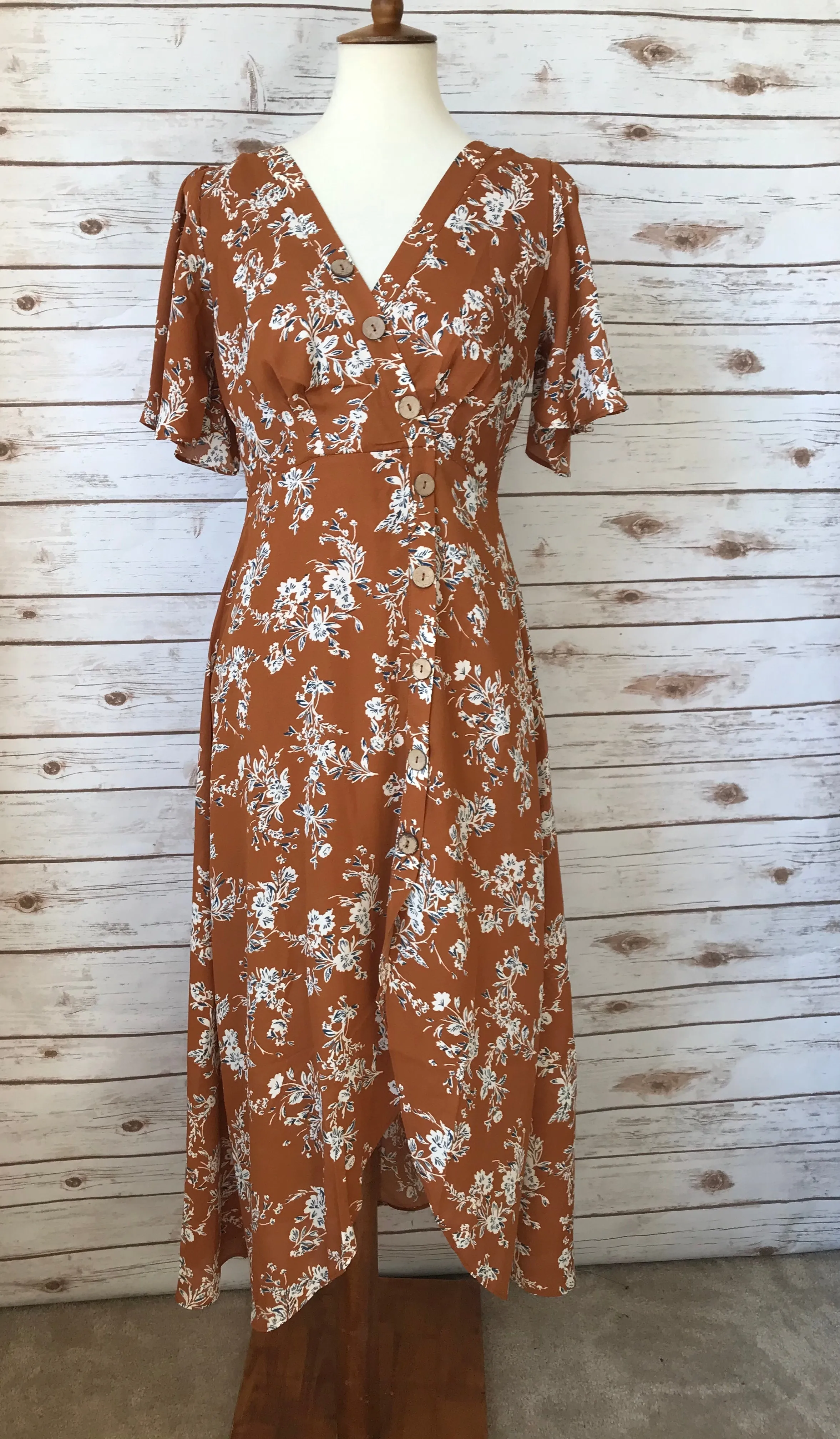 Sydney Brown Floral Dress
