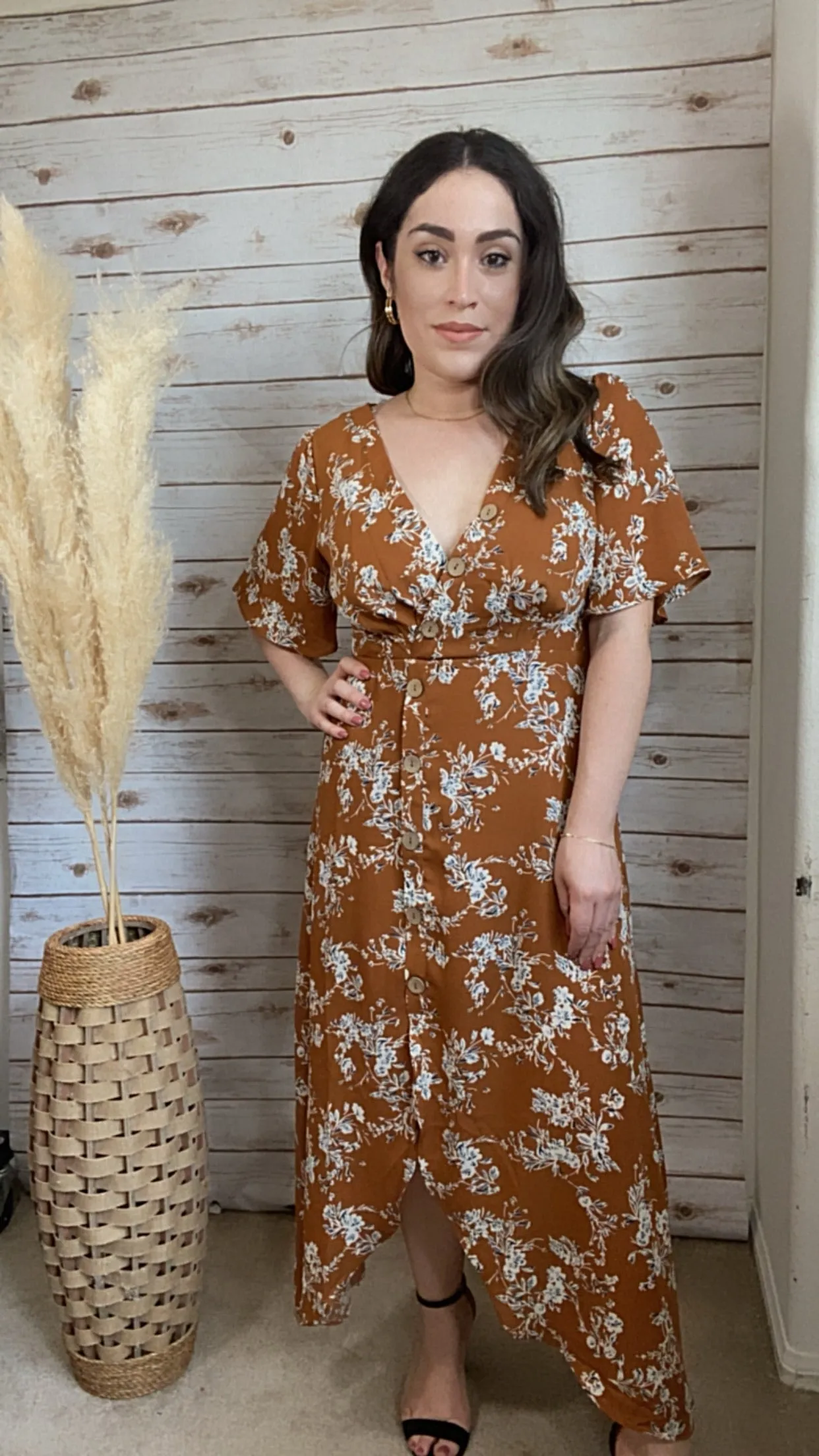 Sydney Brown Floral Dress