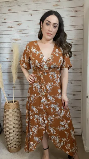 Sydney Brown Floral Dress