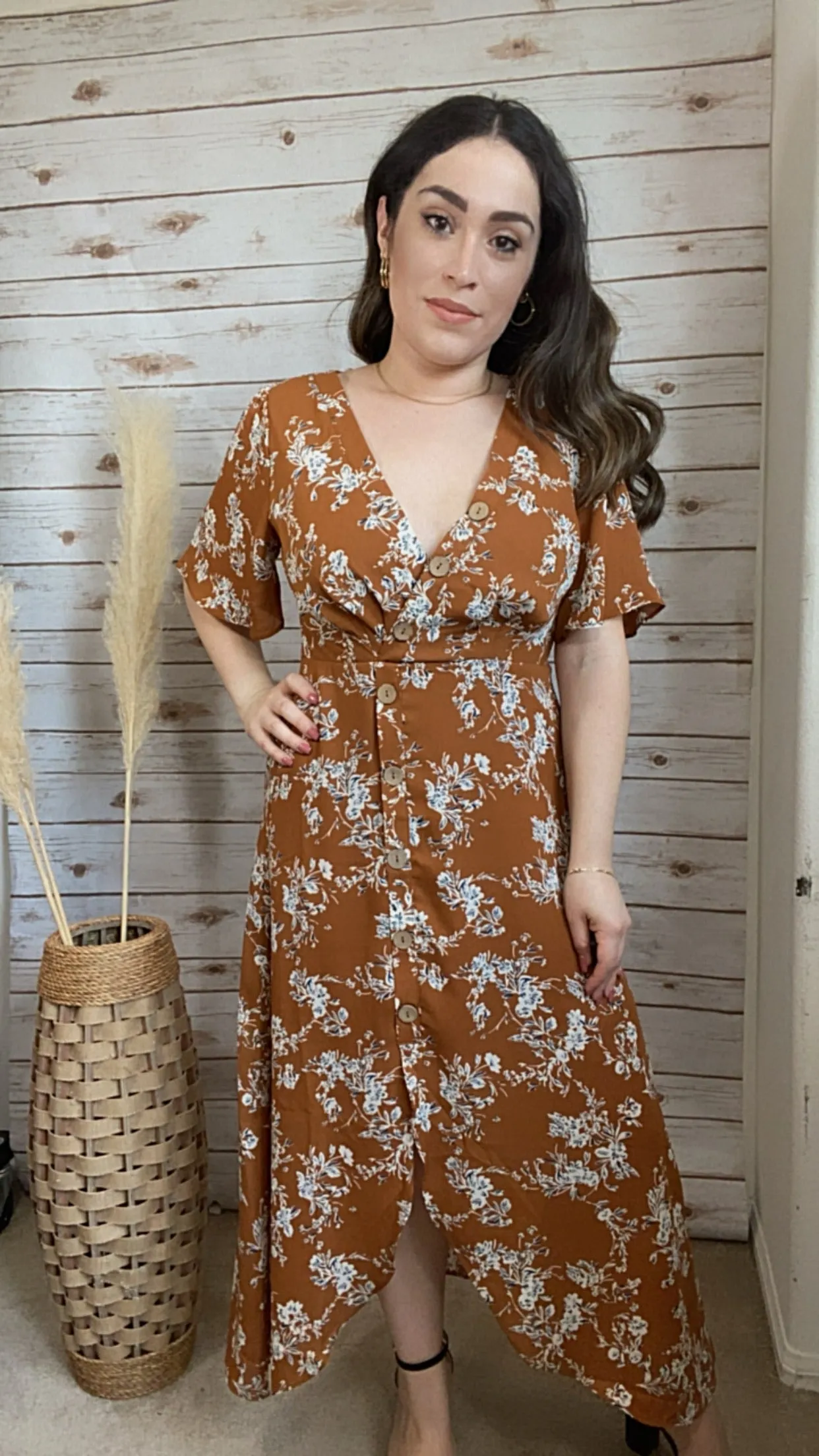 Sydney Brown Floral Dress