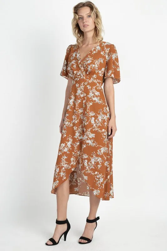 Sydney Brown Floral Dress