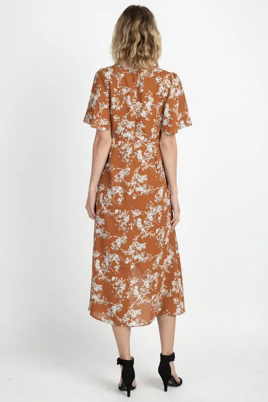 Sydney Brown Floral Dress