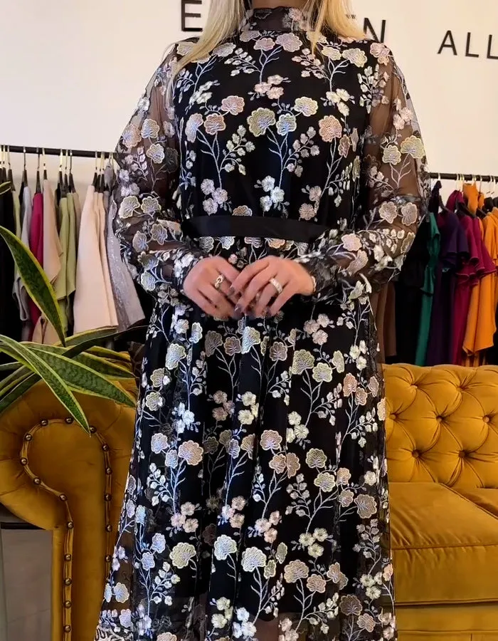 Tulle Embroidered Dress