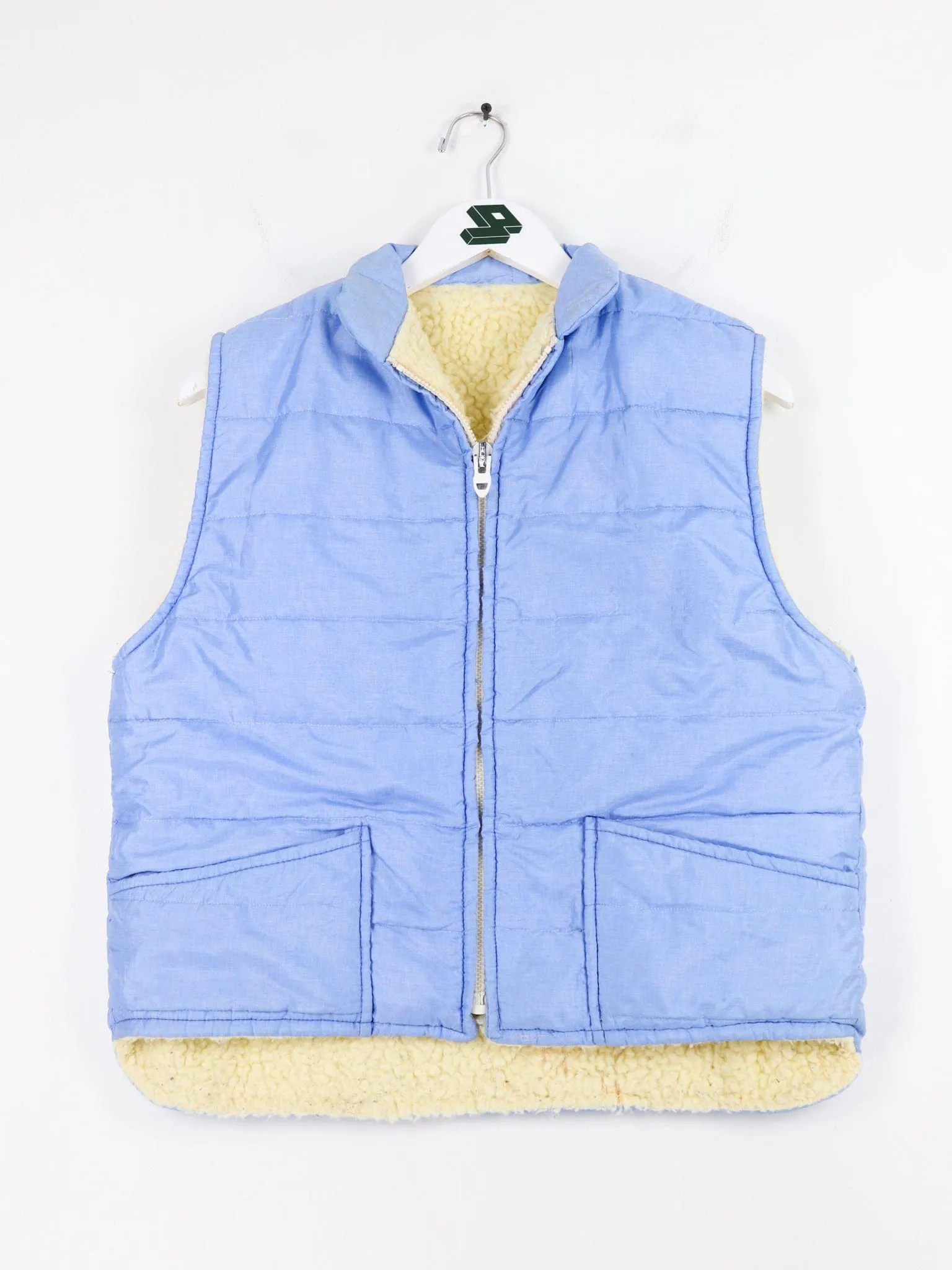 Vintage Vest Mens Small Blue 70s/80s Sherpa Lined jacket