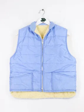 Vintage Vest Mens Small Blue 70s/80s Sherpa Lined jacket