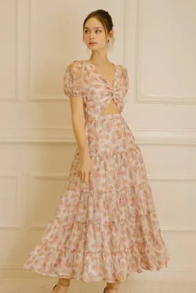 Water painted Floral Dress