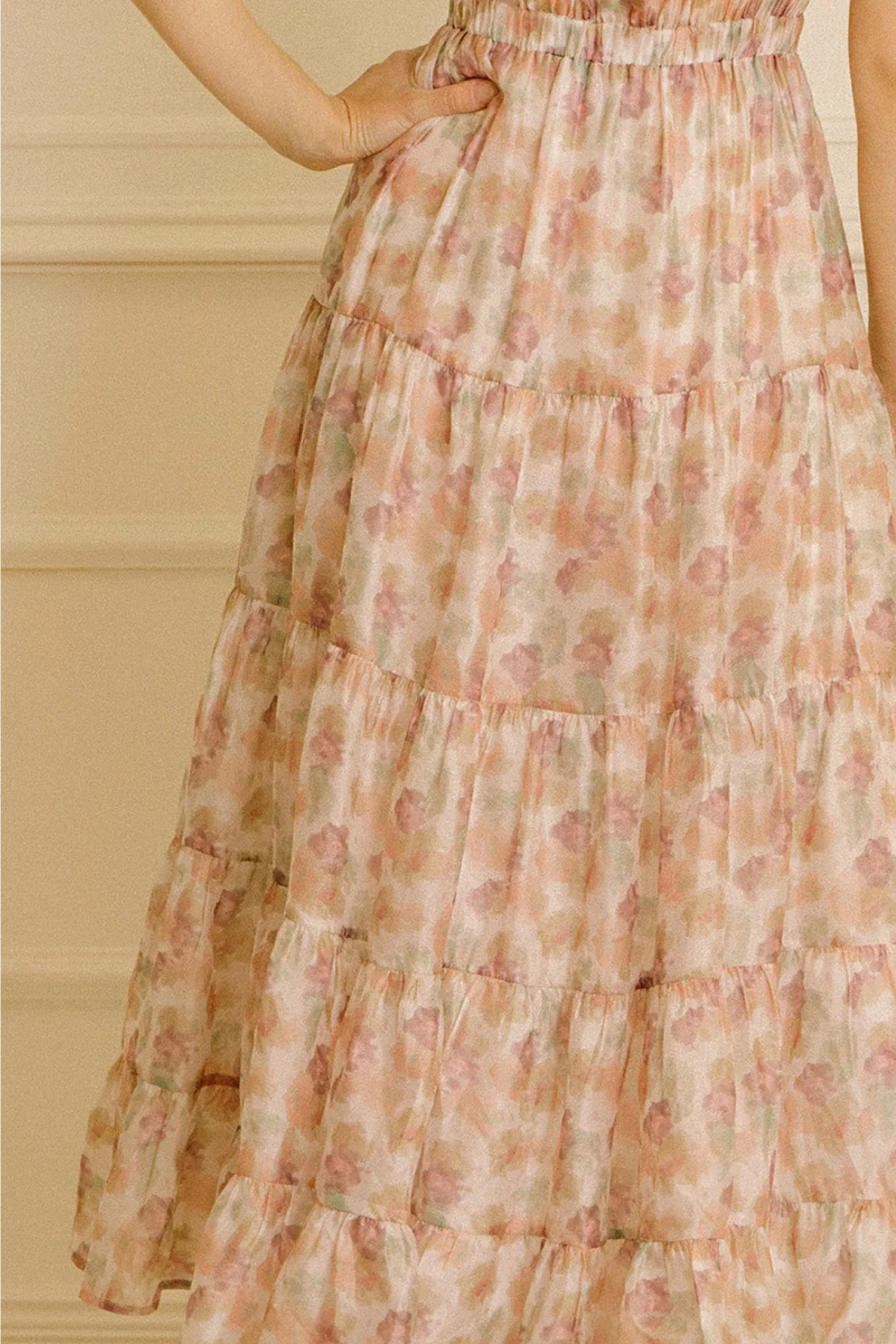 Water painted Floral Dress