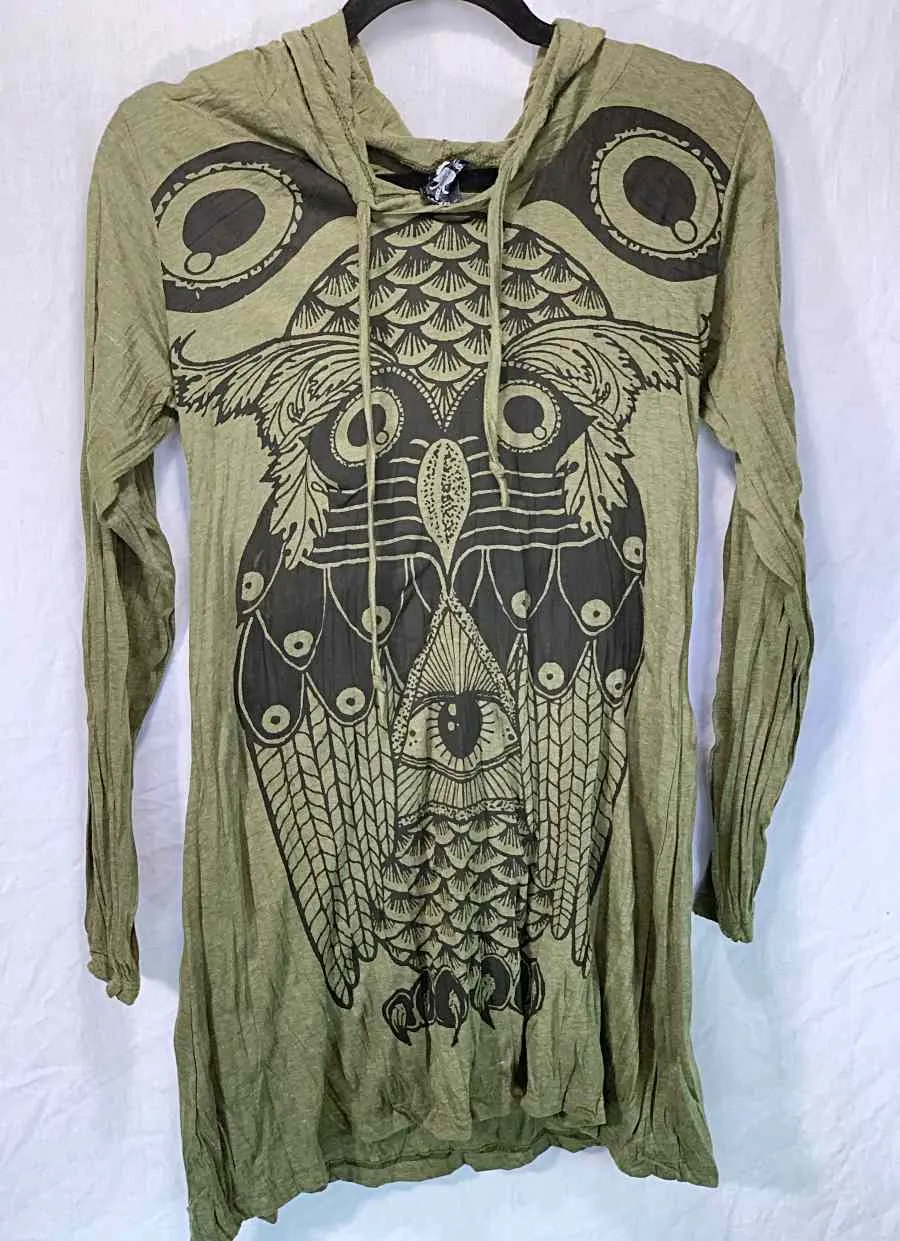 Women's Owl Hoodie Dress
