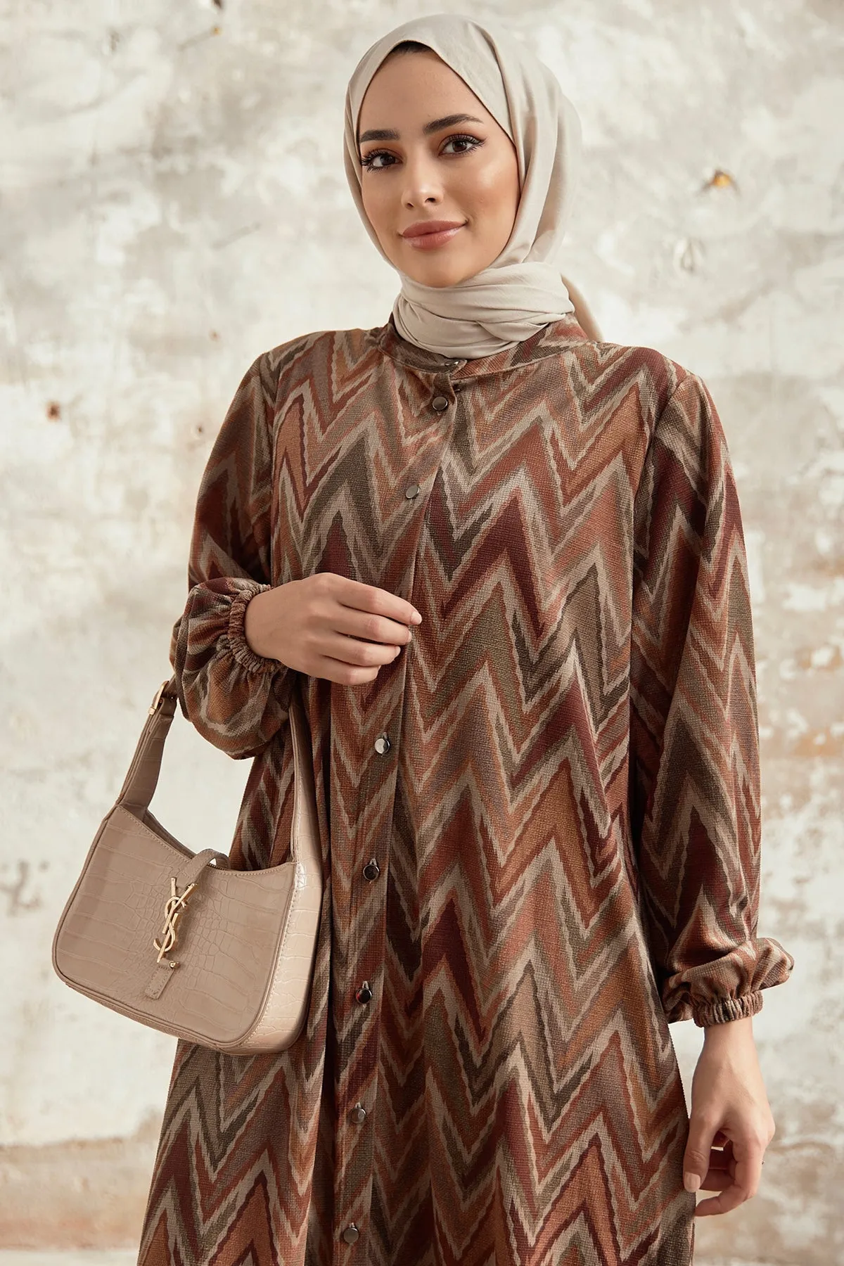 ZRF Women Plus Size Ethnic Pattern Suit - Camel - Meppel