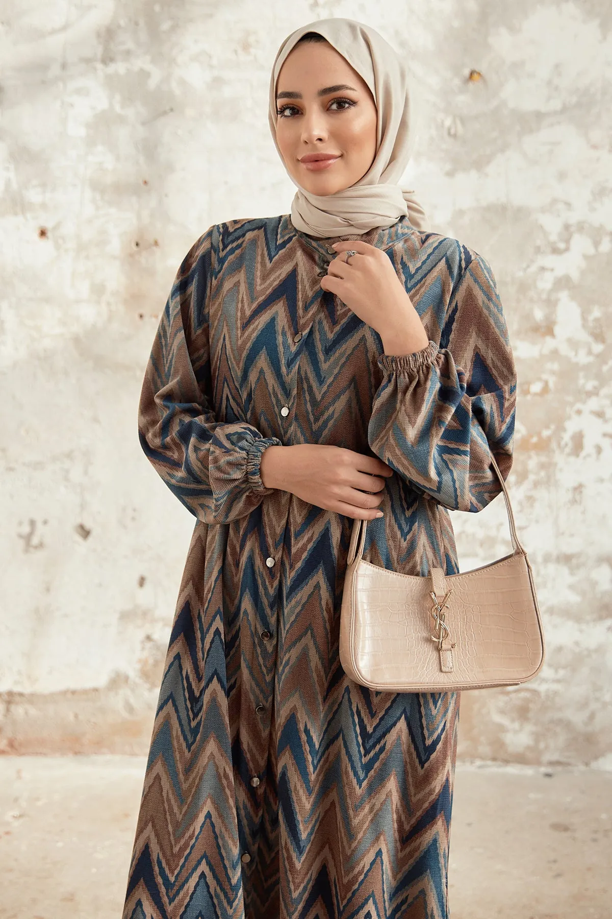 ZRF Women Plus Size Ethnic Pattern Suit - Indigo - Lynchburg